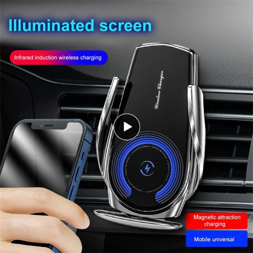 

Qc3.0 Fast Charging Car Phone Holder Universal Car Charging Phone Stand Chargers Dual Mode Charging Magnetic Infrared Sensor 30w