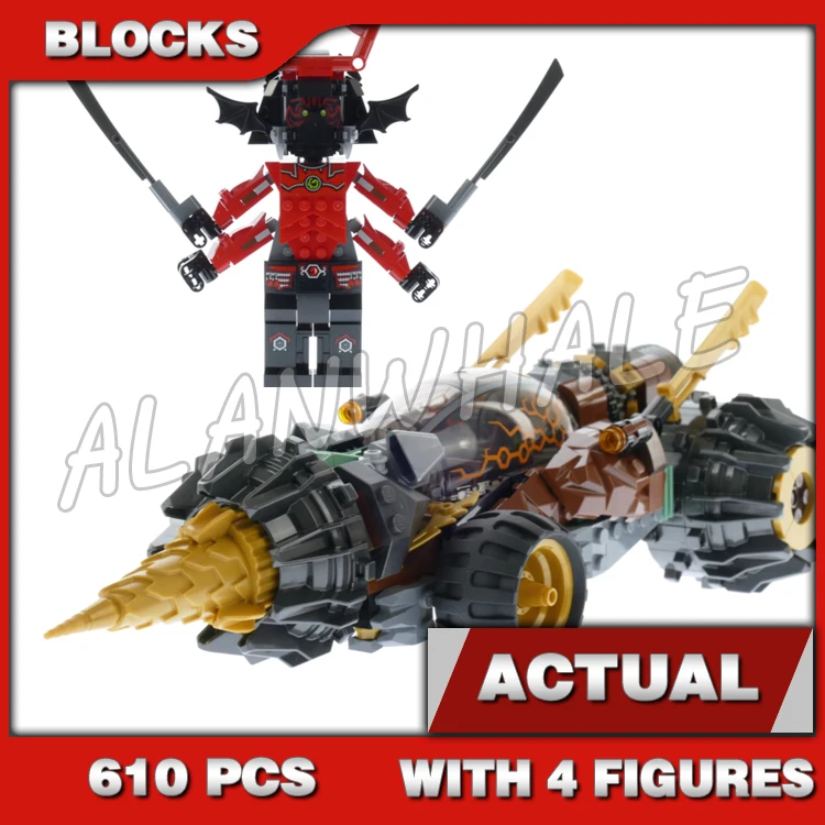 

610pcs Shinobi Legacy Cole's Earth Driller Giant Stone Warrior Army Scout 11163 Building Block Sets Compatible with Model