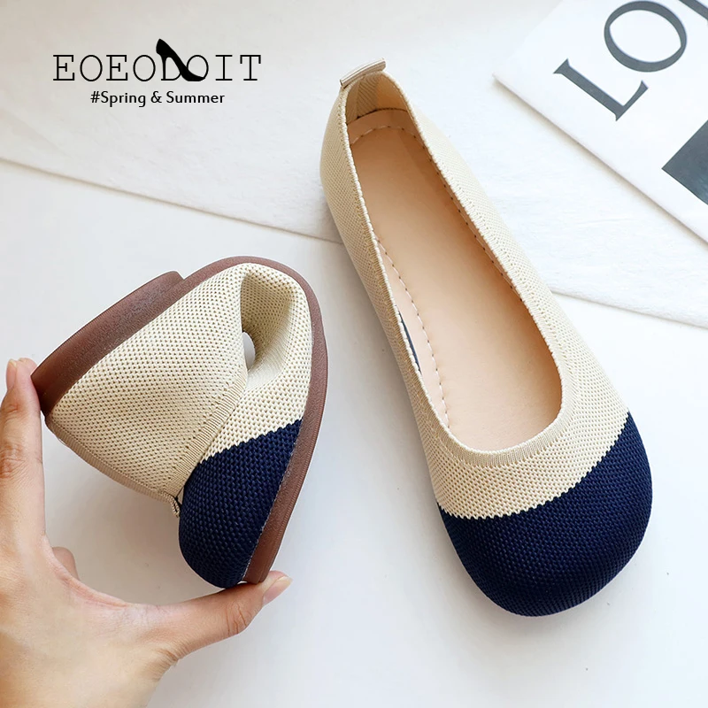 Лоскутные Мокасины обувь на весну-лето балетки женская повседневная плоской