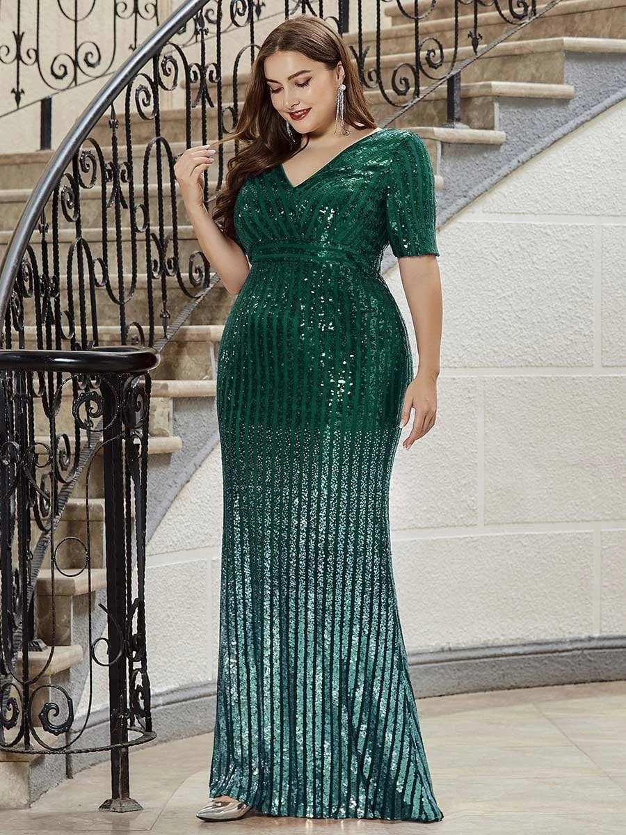 Plus Size Dress Sexy Beads Skinny Design High Waist Slim Fit Party Dress Large Women's Dress Party Dress