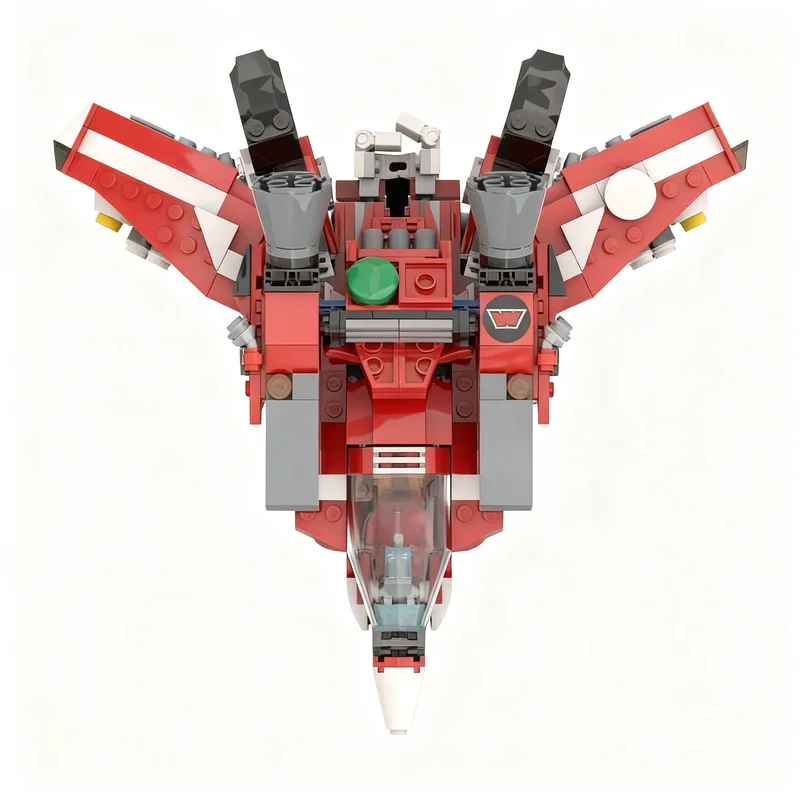 Фото Набор из 672 деталей MOC Macross VF1J: Коллекционная модель космического корабля MILA из научно-фантастической серии, совместимые строительные блоки, игрушка-подарок №1