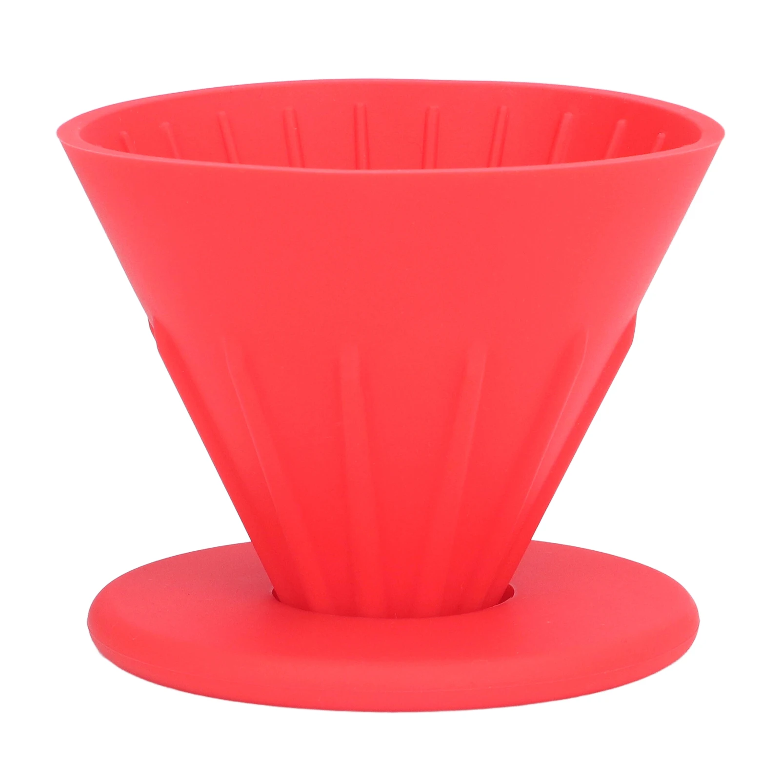 

Silicone Coffee Dripper Reusable Cone Coffee Filter Holder for Travel Hiking Camping Home OfficeRed