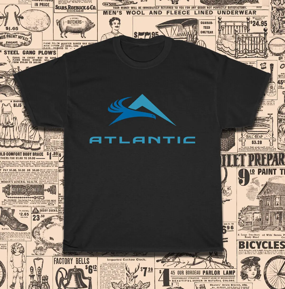 Новая мужская футболка с логотипом авиакомпании Atlantic американский размер