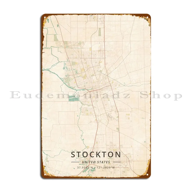 

Металлический плакат Stockton в США, кинотеатр, паб, проектирование персонажа Жестяная Табличка на гараж, плакат