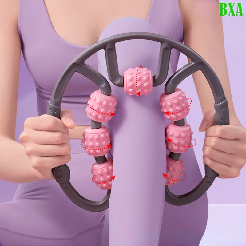 

U-shaped Pilates Massage Roller Anti-cellulite Massager Body Leg Slimming Roller Yoga Training Device Muscle Relaxation Roller