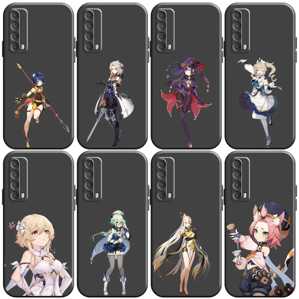 

Genshin Impact Project Game Phone Case For Huawei Honor 10 V10 10i 20 V20 20i 10 20 Lite 30S 30 Lite Pro Funda Black