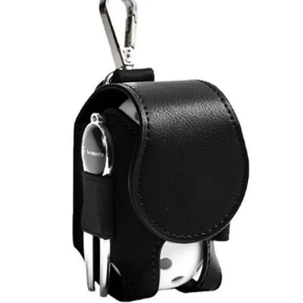 Mini Pocket Leather Golf Ball Storage Pouch Portable Golf Waist Holder Bag Mini Golf Ball Container Waist Storage Bag