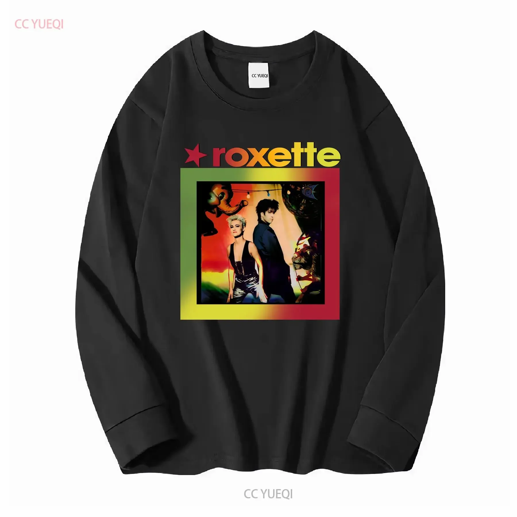 Фото Винтажная футболка 90-х годов Roxette World Tour1991 1992, белая, с двусторонним принтом, размер L, винтажная, мытая, унисекс, мягкая, дышащая №3