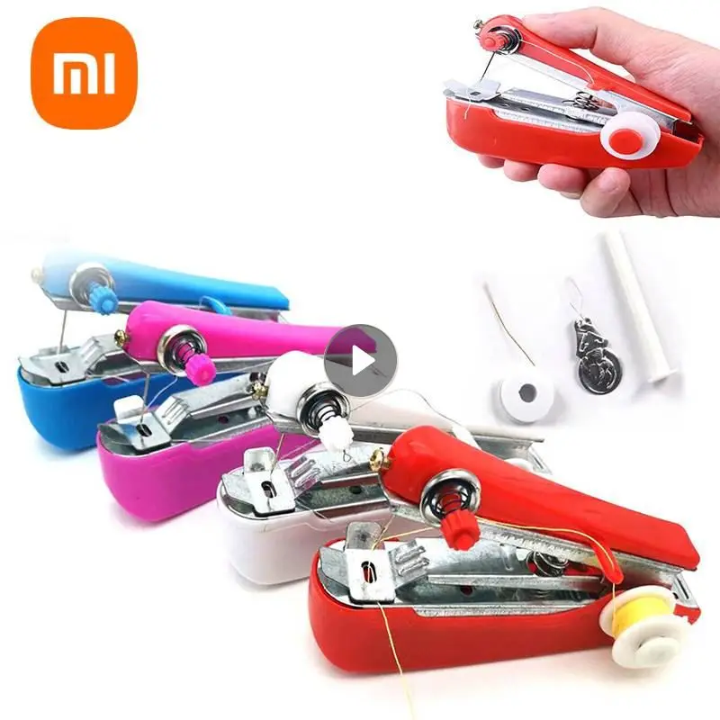 

1 шт. портативная ручная швейная машинка, компактные простые инструменты для шитья, удобный многофункциональный инструмент для шитья ткани