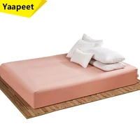 100polyester fitted sheet mattress cover bedding solid color sanding bed sheets with elastic band double queen size 150200cm
