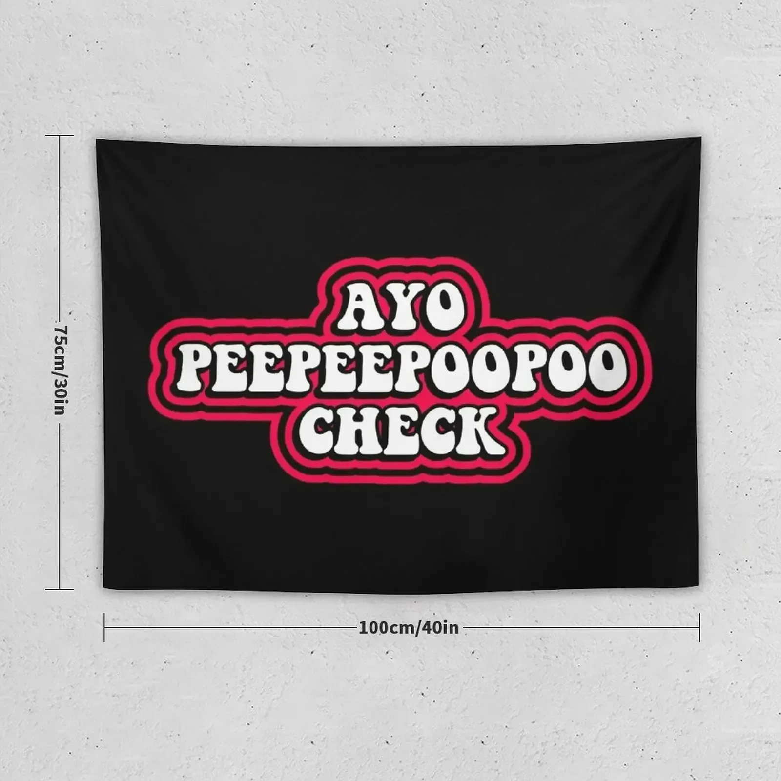 AYO PEEPEEPOOPOO CHECK Гобелен Украшение дома комнаты Эстетический декор Корейский