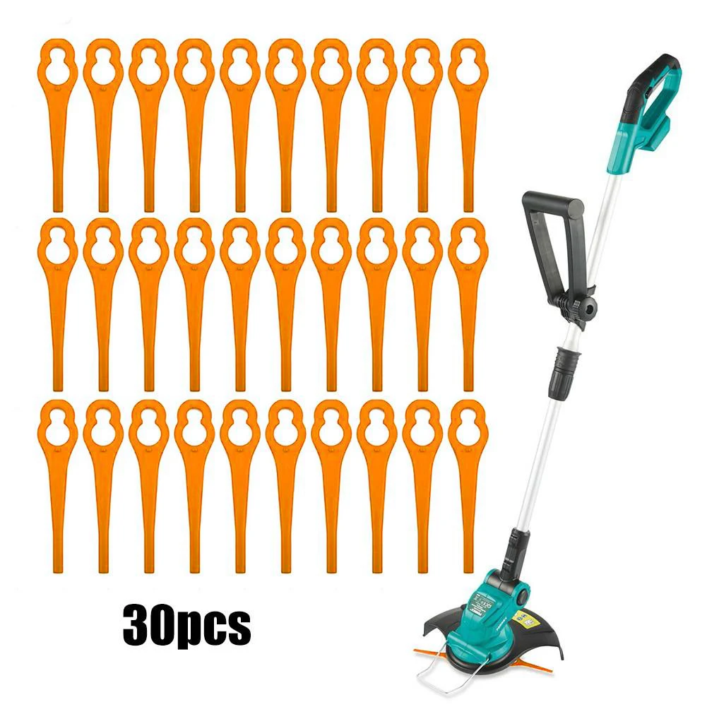 

30pcs Grass Trimmer Plastic Blades For Ferrex Aldi FAR 20-1 97699 2002706 FE220 Garden Tool Part