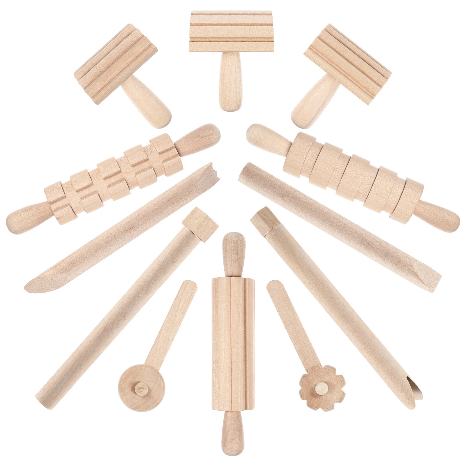 

Fudge Stampers Kids DIY Tool Molding Tools Wooden Handmade Die Pottery Clay Sculpting Mason Carving
