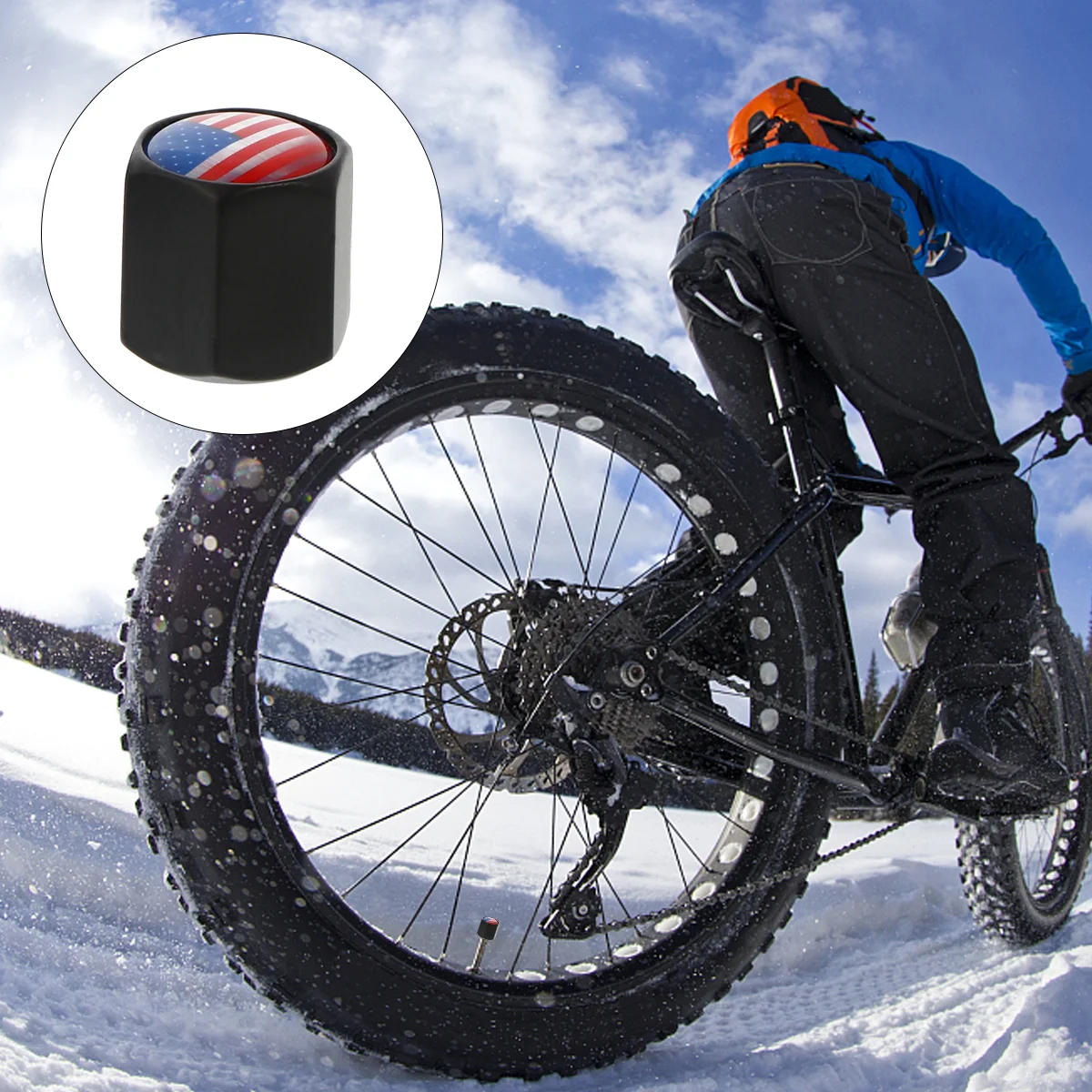 

5pcs Tire Stem Covers American Flag Tire Caps Car Tire Caps