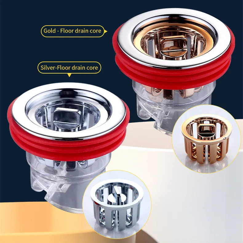 

Odor Proof Floor Drain Core Silicone Shower Floor Drain Plug Insect Proof Odor Proof Hairpin Plug Kitchen Bathroom Toilet Sewer