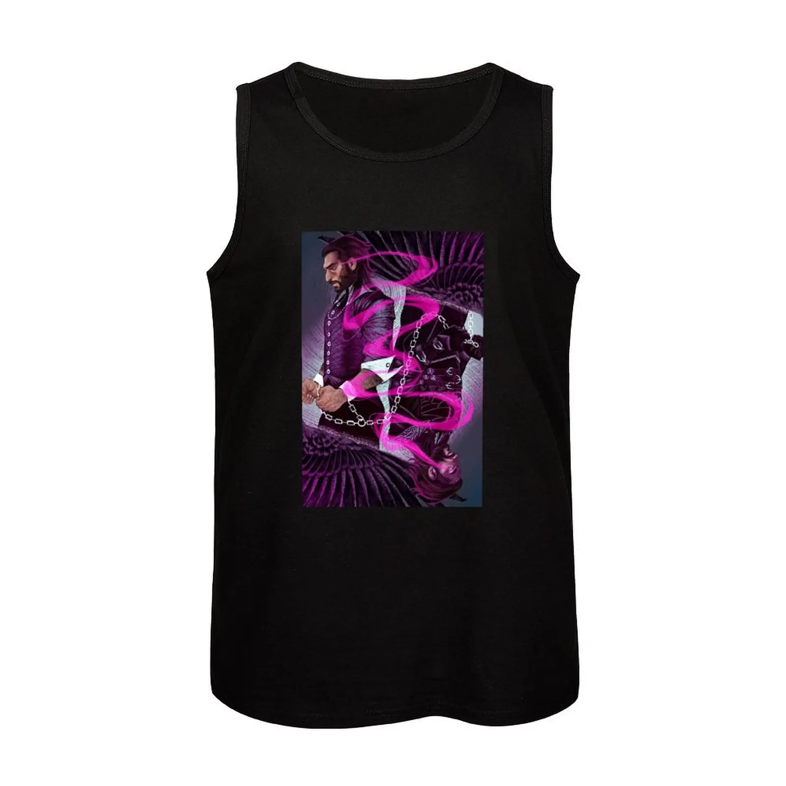Dragon Age: The Veilguard Tarot - Veiltober Day 4 Lucanis Tank Top Мужская летняя футболка спортивная рубашка