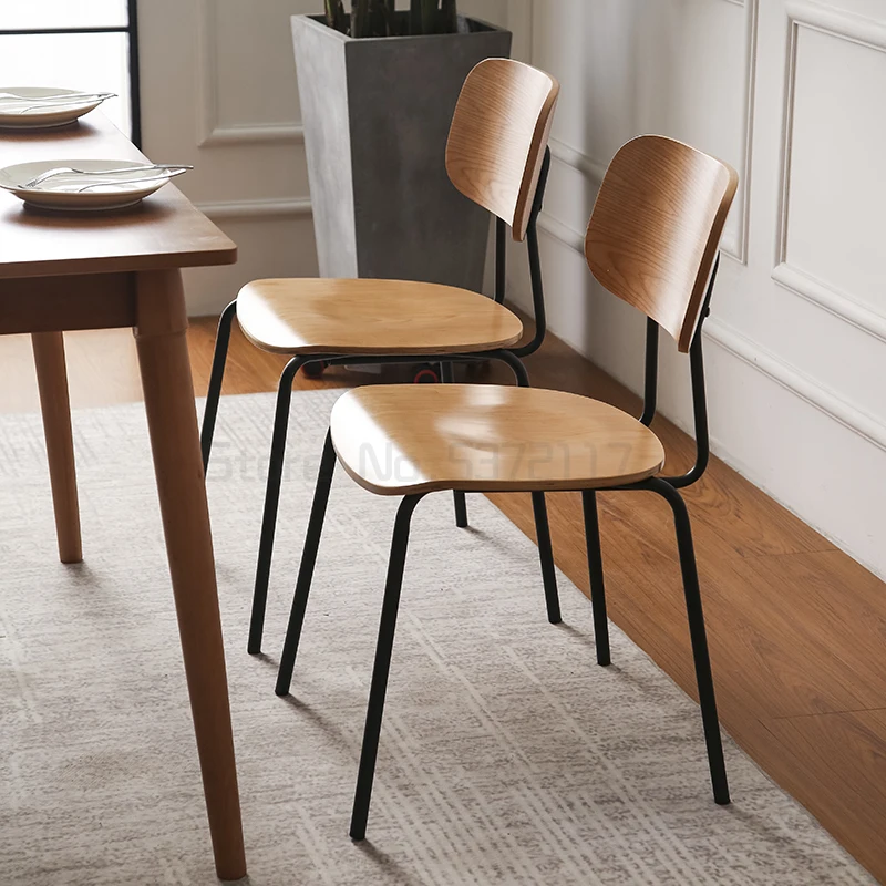 

Iron art Italian minimalist dining chair Nordic chair simple light luxury table chair Cafe dining chair