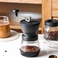 protable hand coffee grinder espresso machine home manual coffee beans grinder glass mini cafetera portatil kitchen accessories