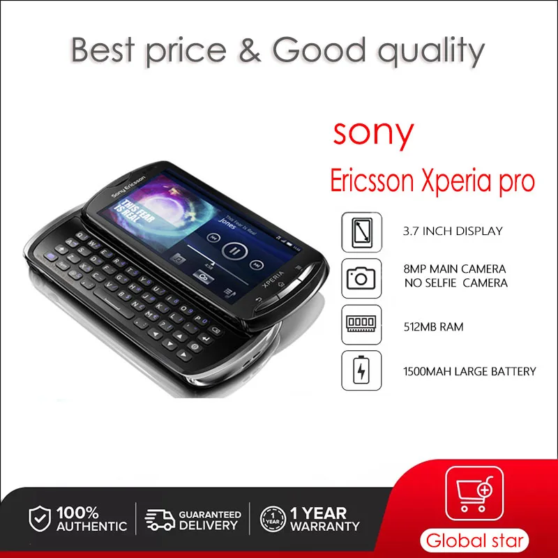 Sony Ericsson Xperia pro MK16a MK16i Refurbished-Original 3.7inches 8MP Cellphone Free Shipping High Quality