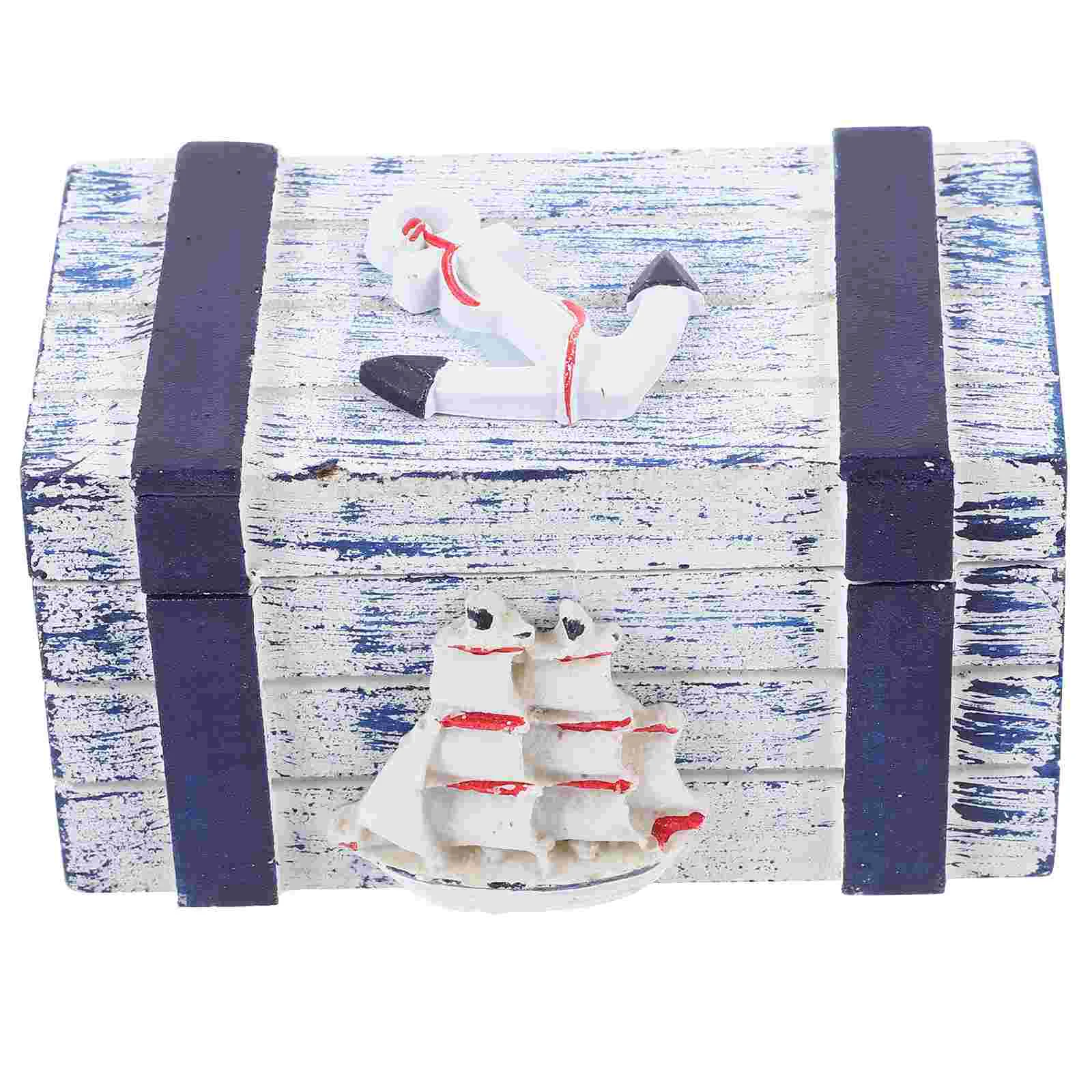 

Home Decor Trinket Case Decorative Jewelry Earrings Sundries Organizer Wood Wooden Storage