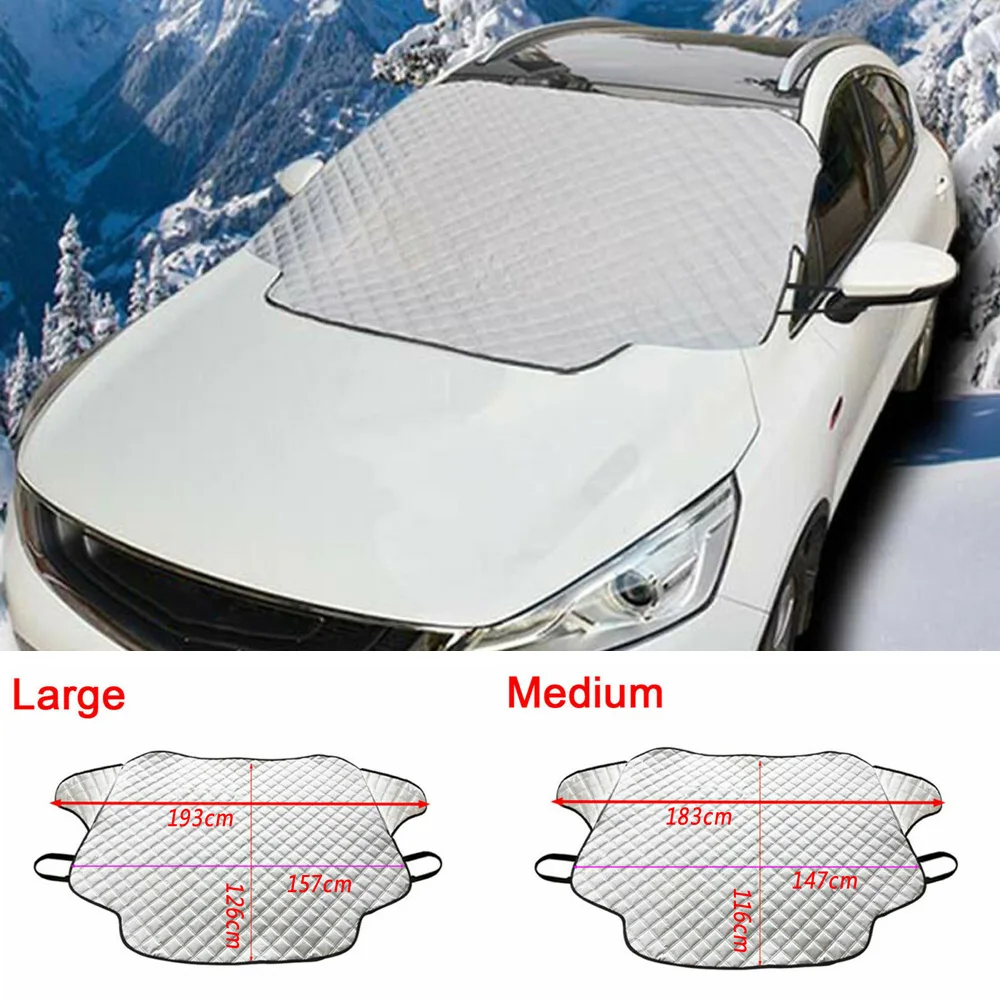 

Car Windshield Snow Cover Magnetic Car Windshield Snow Cover Winter Frost Shield Sun Cover 183x116cm/193x126cm Three-layer Quilt