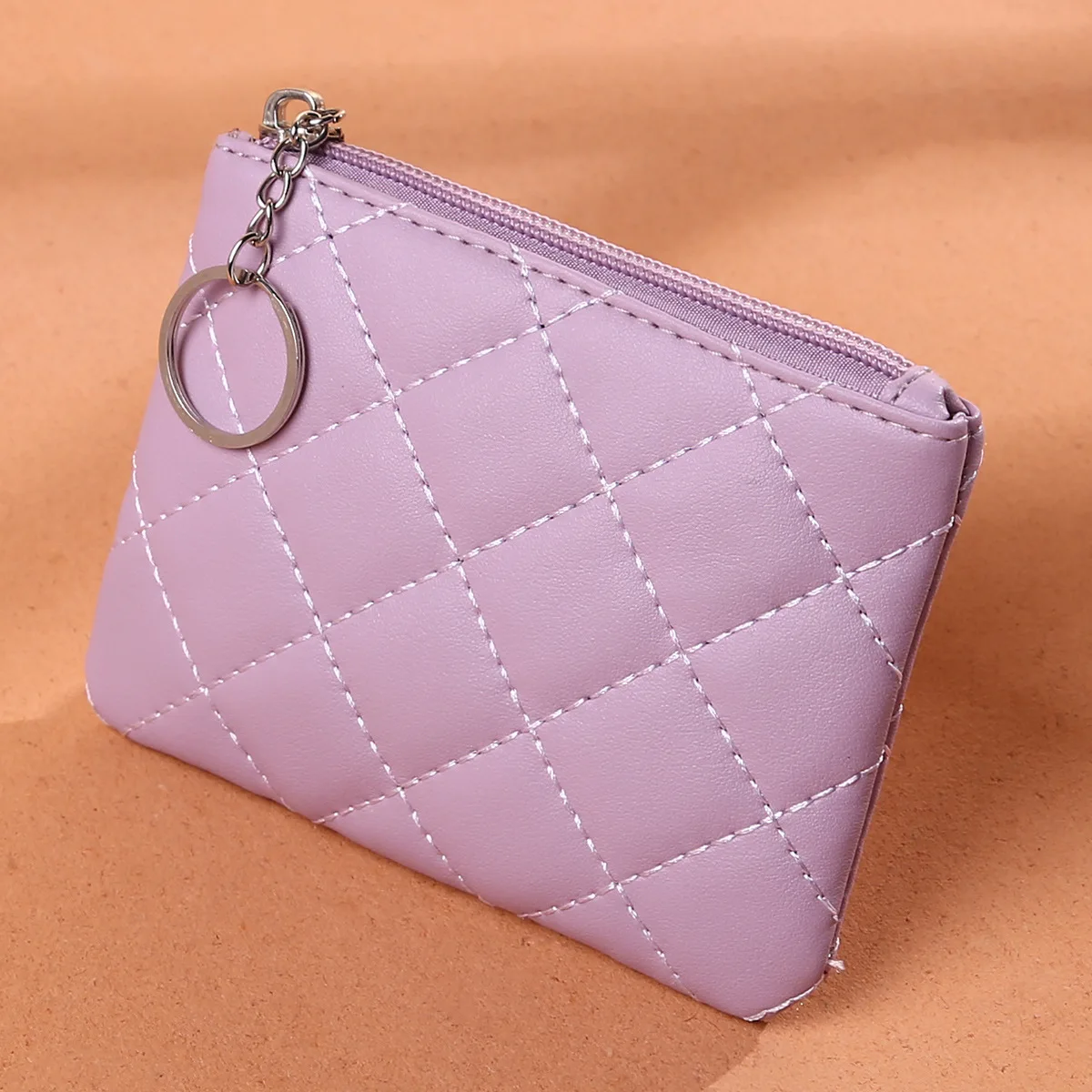 

Coin Purse Women 2022 PU Leather Short Mini Zipper Small Wallet Solid Color Card Holders Children Student