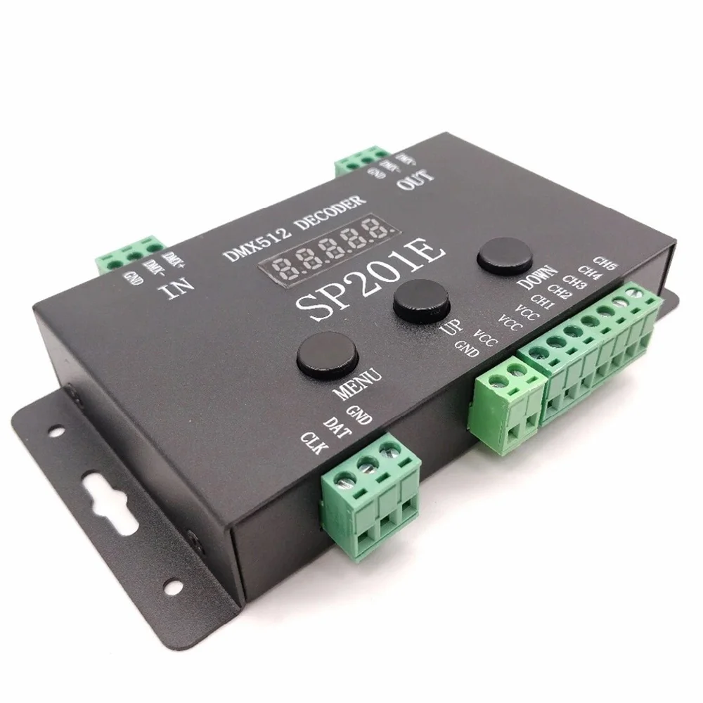 SP201E DMX512 DC5-24V декодер Pixel RGB IC SPI сигнальный адресный 5-канальный светодиодный