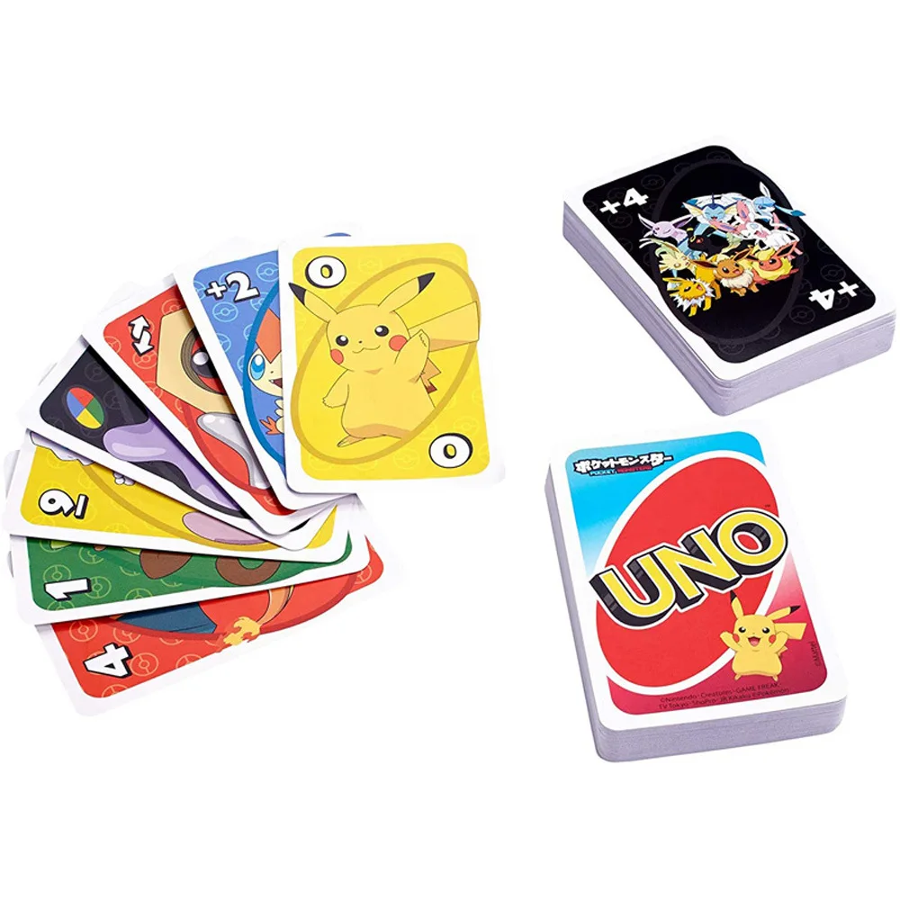 Mattel UNO аниме Покемон Гарри Поттер Семейные развлечения Веселая Игра В Покер