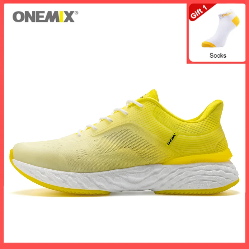 ONEMIX 2023 Men Non-slip Running Shoes, Breathing Sneakers Shock Absorbing Casual Sneakers Women Basketball Walking Shoes