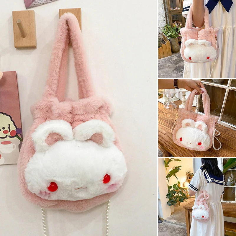 

2022 New Women Autumn Winter Plush Bag Shoulder Crossbody Messenger Bag Large- portable women Plush Large-capacity