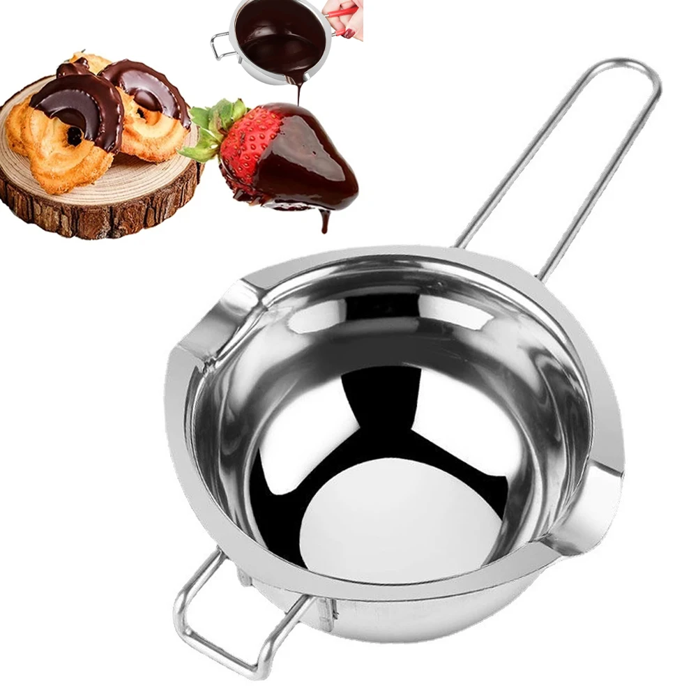 

Pot Melting Boiler Double Chocolate Wax Making Candy Stainless Steel Cheese Pan Butter Soap Warmer Pouring Melt Bowl Fondue Set