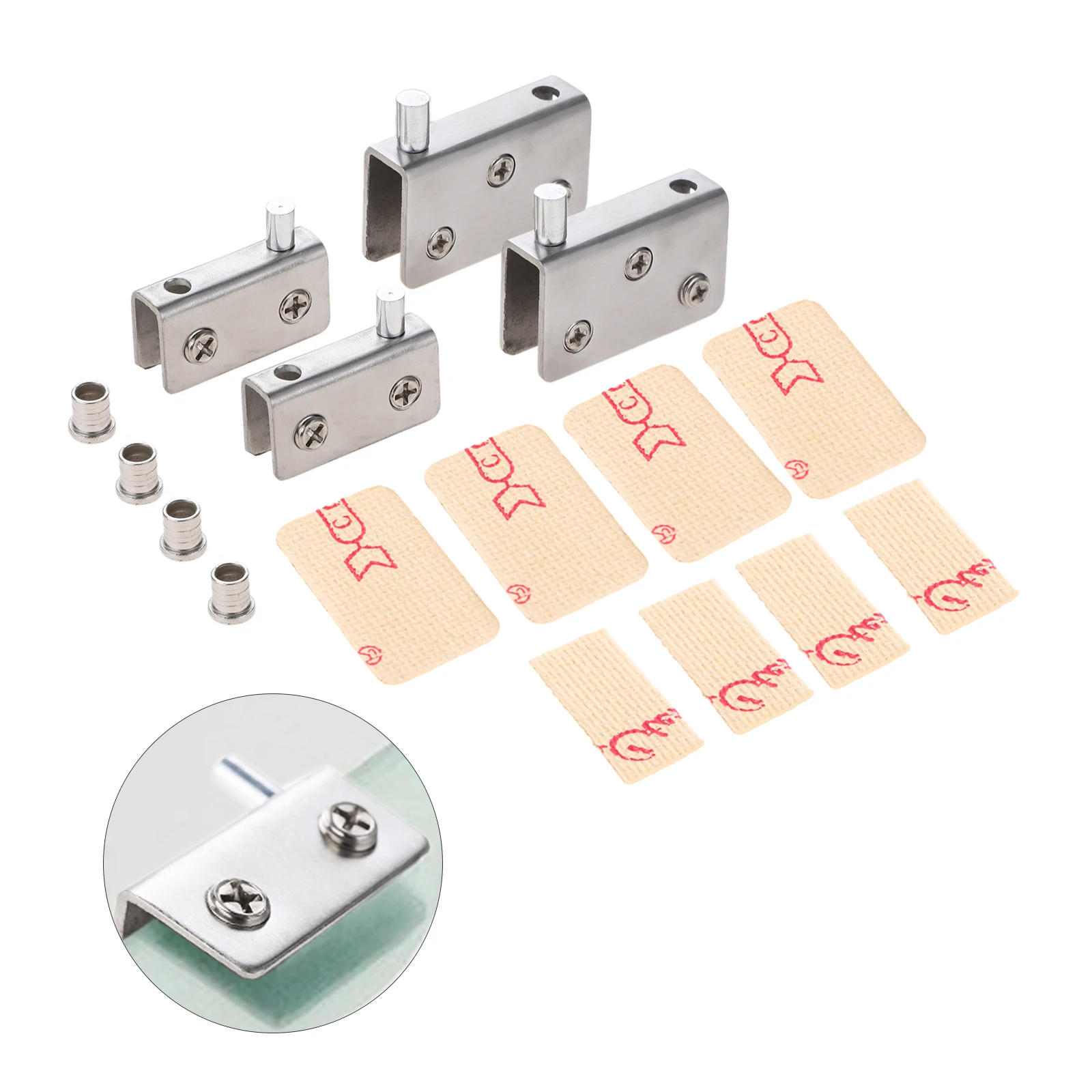 2 шт. петли из нержавеющей стали для шкафа 5-8 мм/8-10 мм | Зажимы стекла