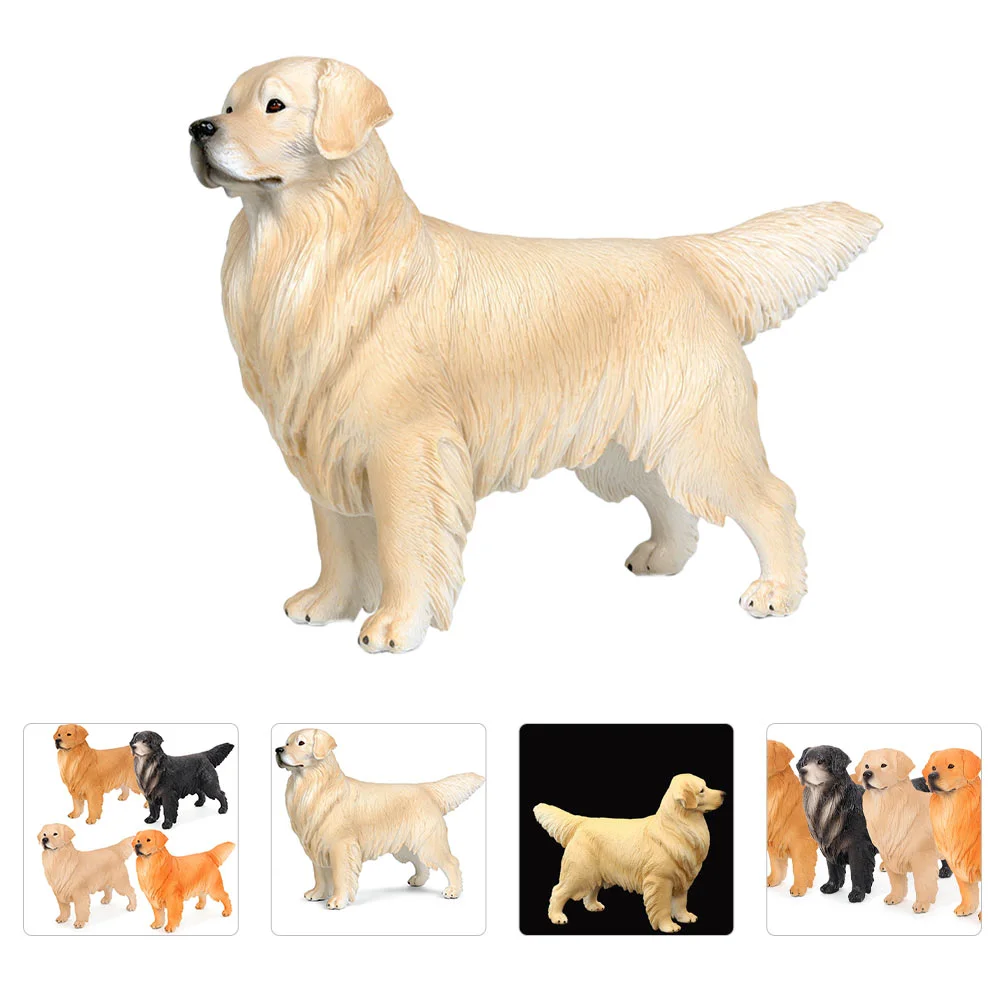 

Золотистый ретривер, модель животного, маленькая собака, реалистичное украшение для дома и офиса, настольный мини-торт