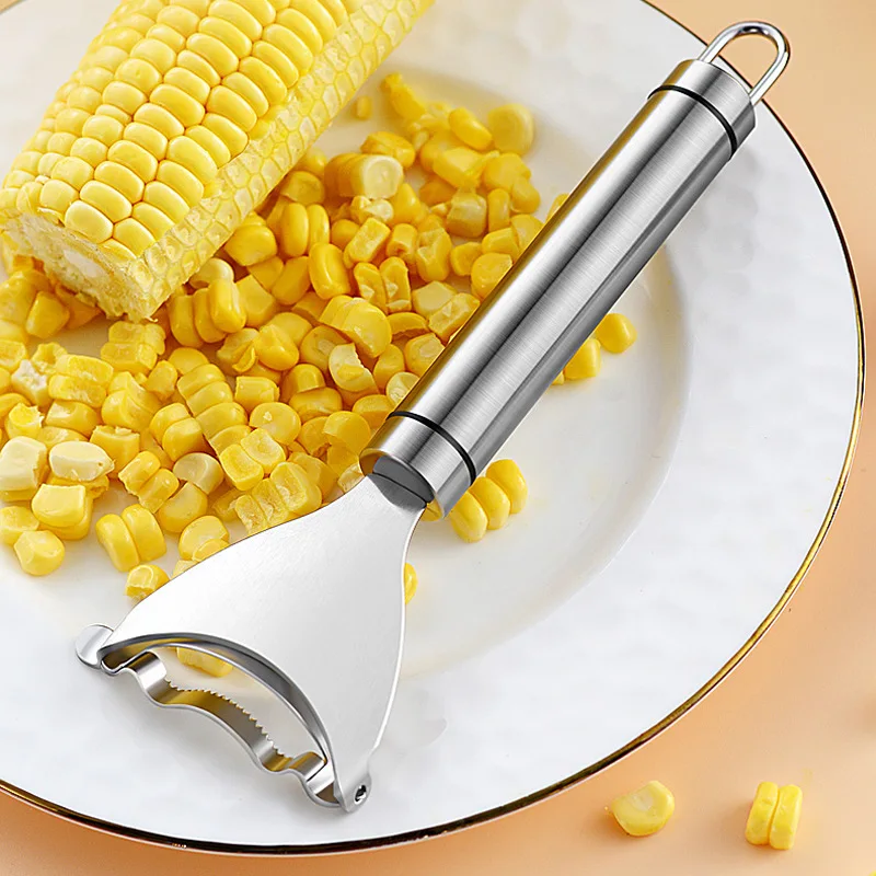 

Stainless Steel Corn Stripper Corns Threshing Corn Thresher Stripper Peeler Corn Kerneler Peeler Fruit Vegetable Kitchen Gadgets
