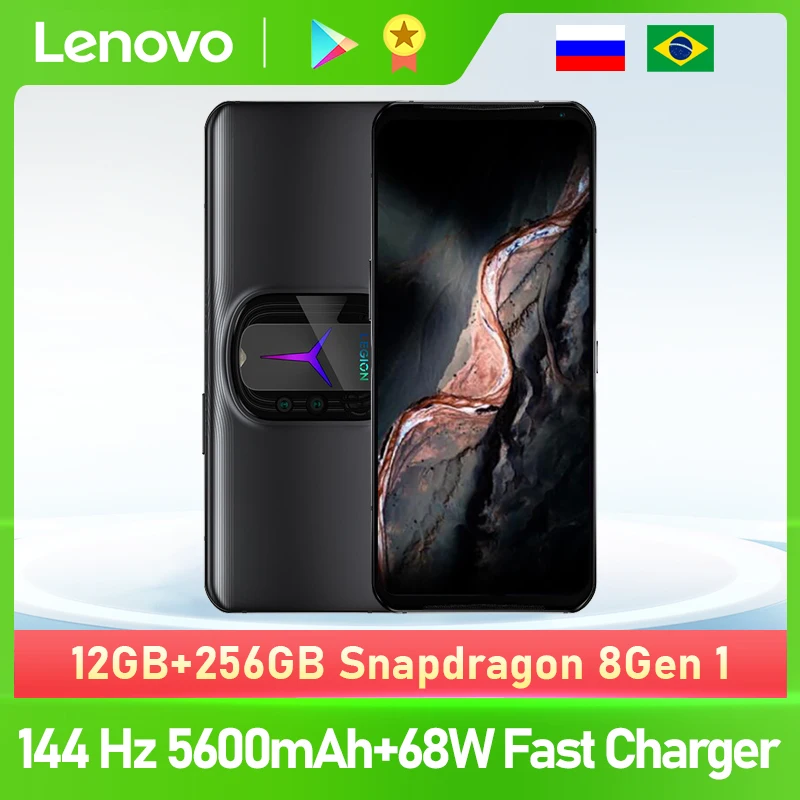 Игровой телефон Lenovo LEGION Y90, 12 Гб + 256 ГБ, Snapdragon 8Gen 1, экран 144 Гц, частота обновления, двухмоторный сотовый телефон с воздушным охлаждением