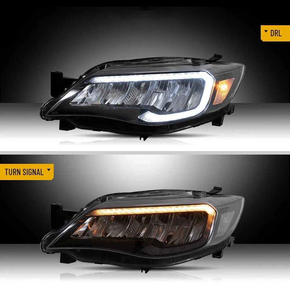 Пара автомобильных фар в сборе для Subaru Impreza WRX 2008-2014 автомобильный передний фонарь