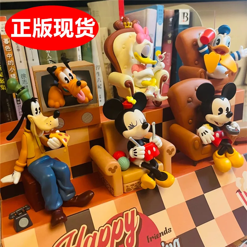 

Original Disney Mickey Mouse Pvc Decoration Anime Cartoon Figure Doll Goofy Dog Pluto Surprise Box Cake Deco Toy Birthday Gift