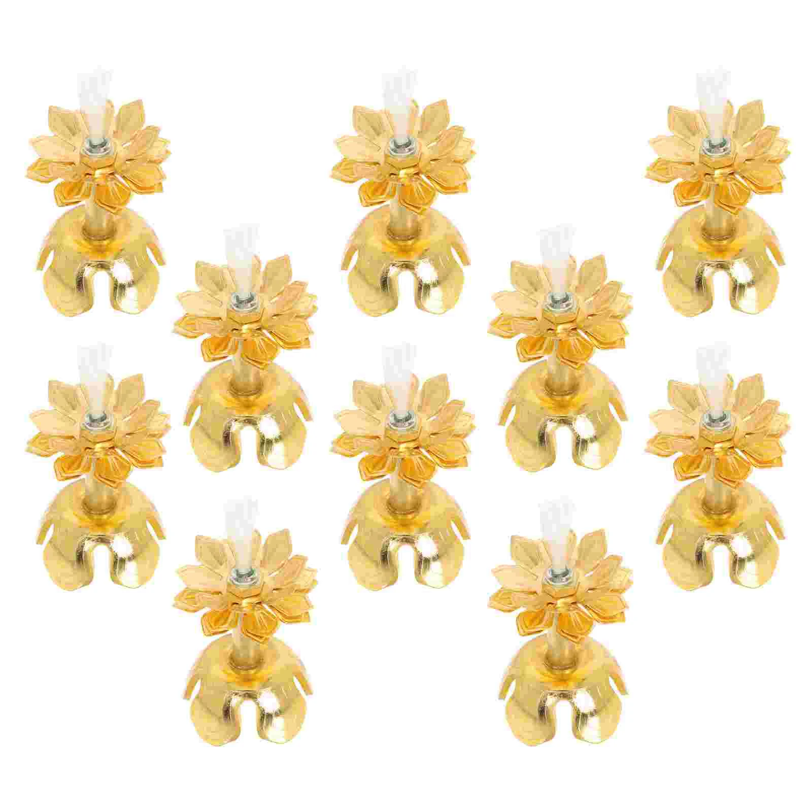 

10pcs Lotus Ghee Lamp Holder Ghee Lamp Stand Lotus Butter Lamp Holder for Home