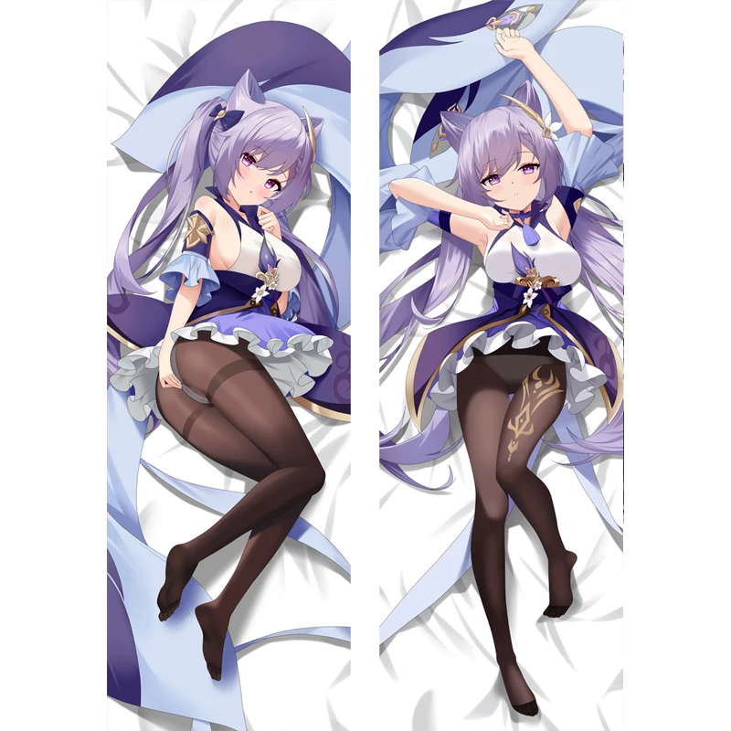 

Полноразмерная Популярная игрушка Genshin Impact аниме Keqing Dakimakura Otaku обнимающая подушка для тела персиковая кожа наволочка