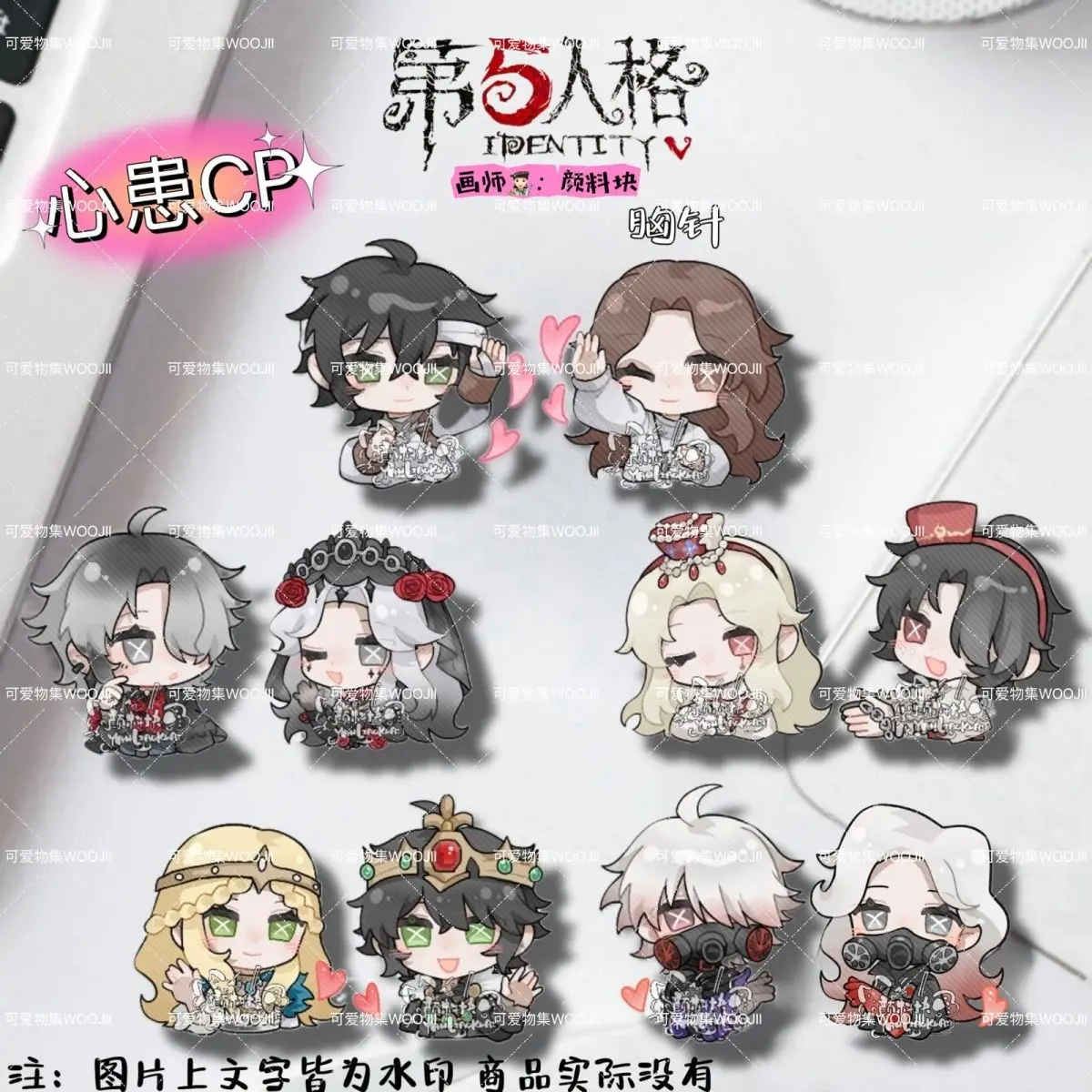 10 шт. Акриловые броши на булавке в стиле аниме