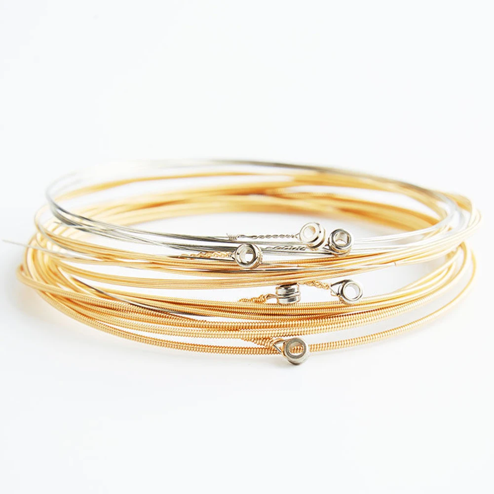 

10 Sets Of 6 Guitar Strings Replacement Steel String For Acoustic Guitar 1st-6th Brass Strings 0.304/0.406/0.610/0.81/1.016/1.32