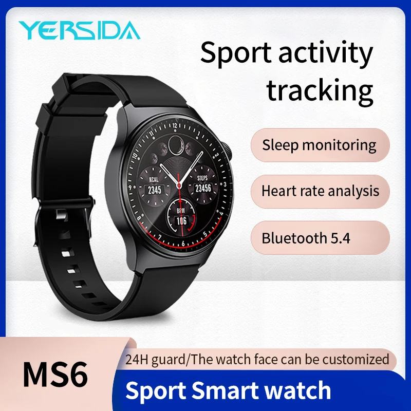 Смарт-часы YERSIDA MS6 с экраном высокого разрешения Bluetooth 5 4
