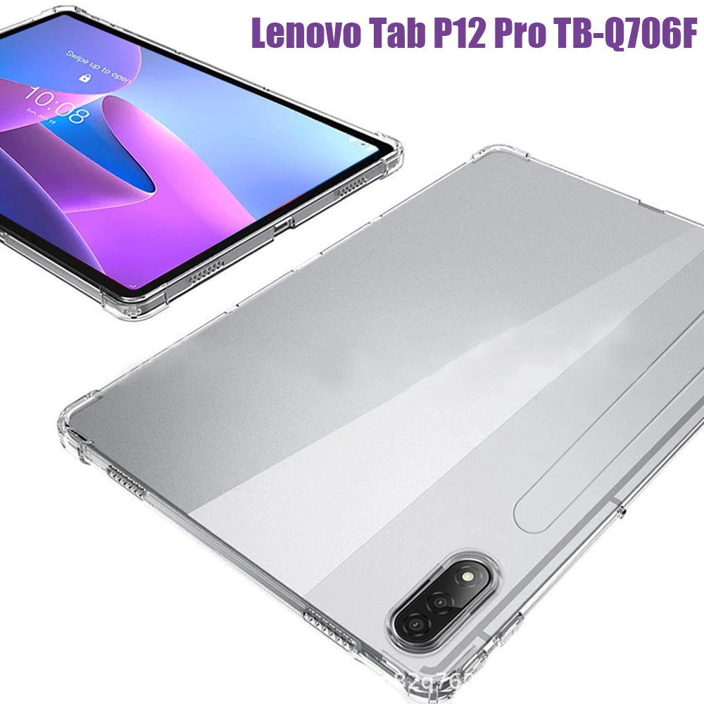 

Мягкий прозрачный чехол с подушкой безопасности для планшета LENOVO Tab P12 Pro TB-Q706F Q706N 12,6 дюймов силиконовый защитный чехол из ТПУ