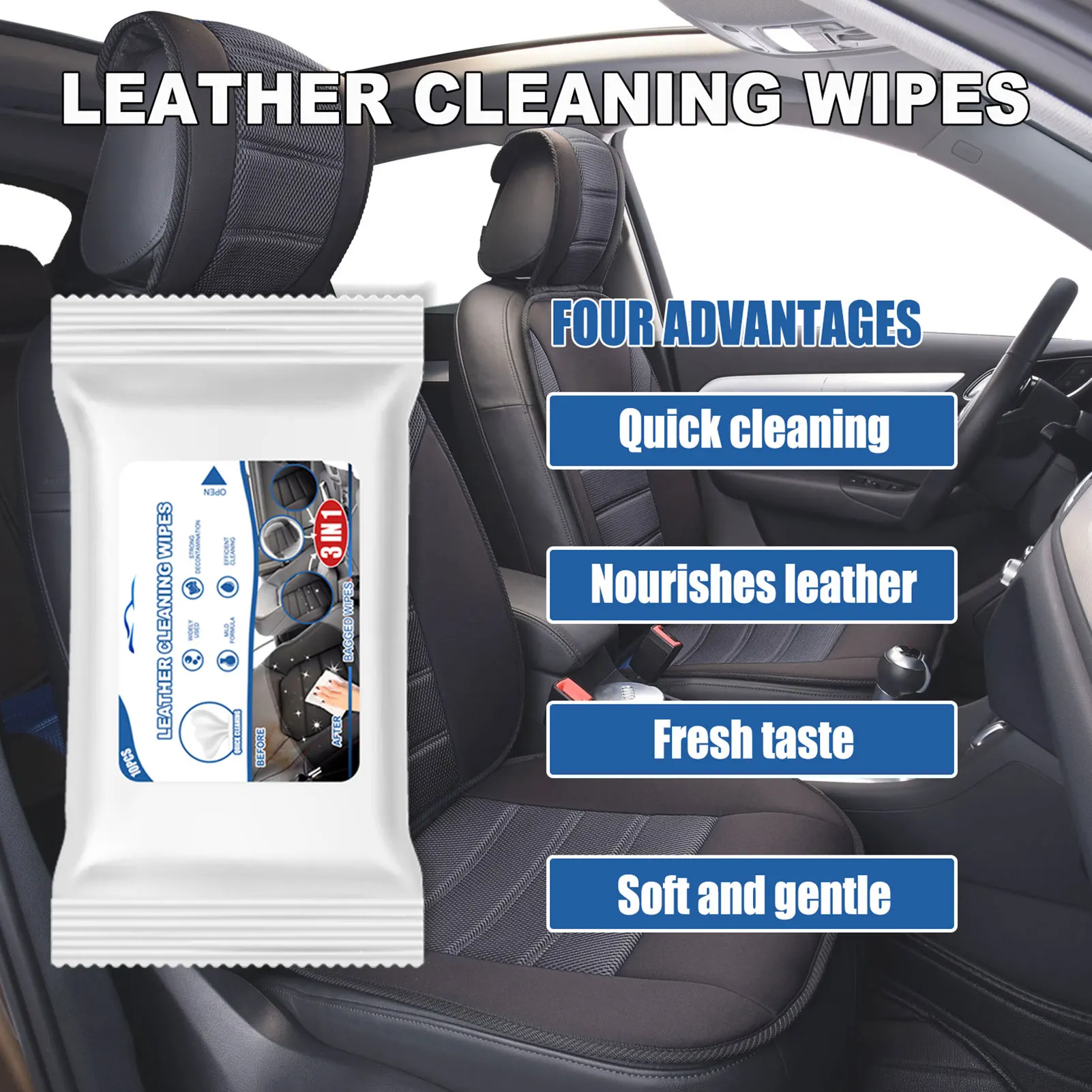 

Wet Wipes 10 Pcs Unscented Smooth Refreshing Humid Unscented Wipes Pliancy Tendre Clean Moist Wipes Set for Baby Leather