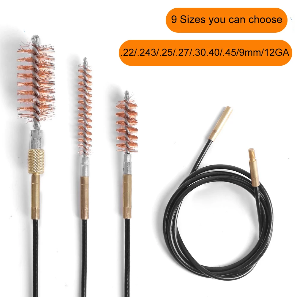 

Tactical Gun Cleaning Kit Handgun Pistol Brush Tool for .22/.25/9mm/.40/.45 Caliber Cleaning Rope Hunting Accessories