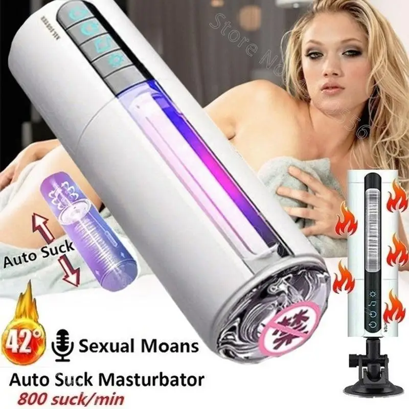 Air Pump Male Masturbator Cup Auto Suck Smart Heating Masturbating Cup Real Pussy Sucking Vigina Masturbation Sex Toys for Men