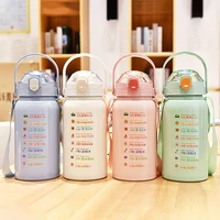 portable straw tumbler cute insulated cup stainless steel vacuum flasks drinkware 1 31 7l thermos large capacity water bottle