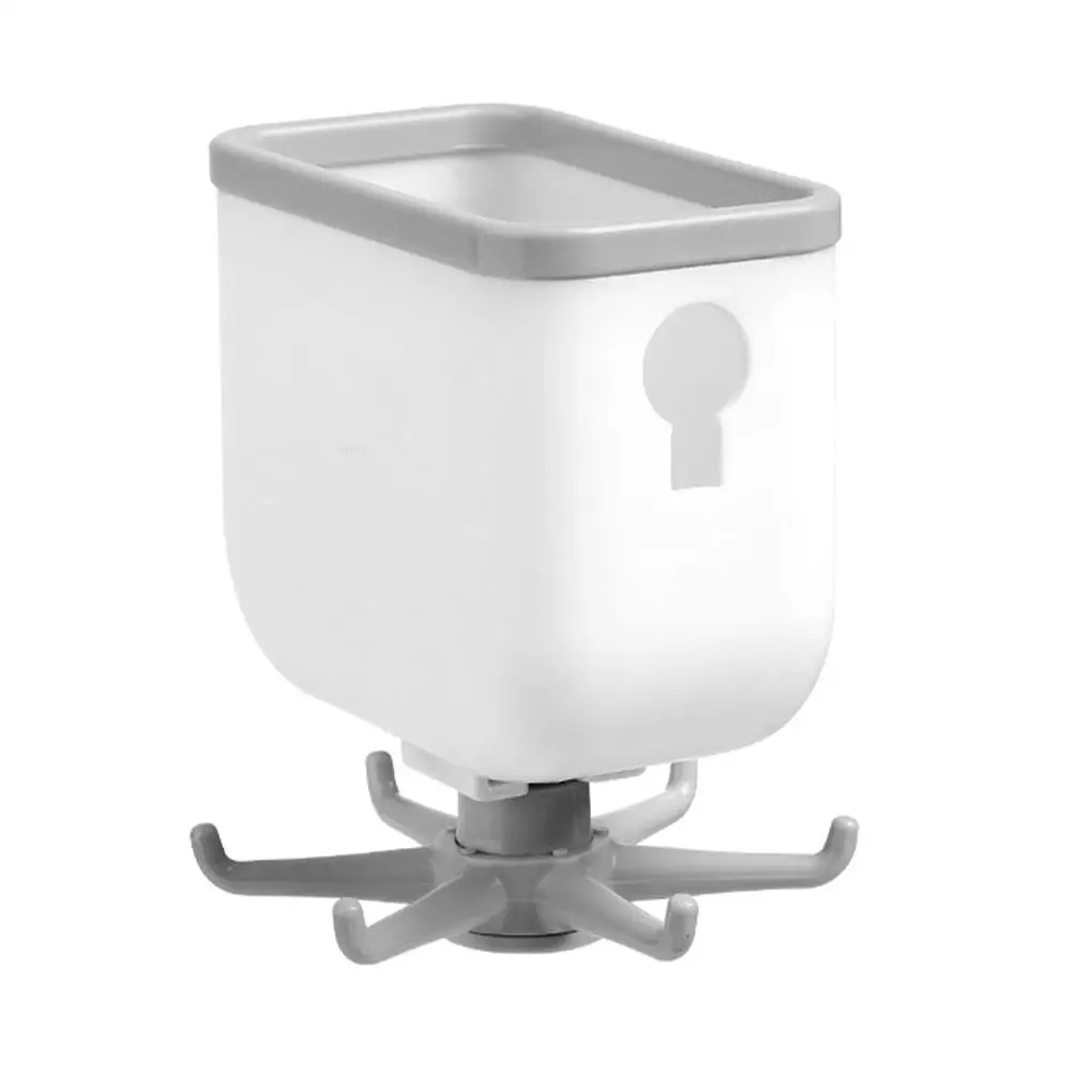 

Kitchen Hook Rotatable Wall Mounted Spoon Holder Rack Plastic Bathroom Storage Hanger Shelf Multi-function Storage Rack