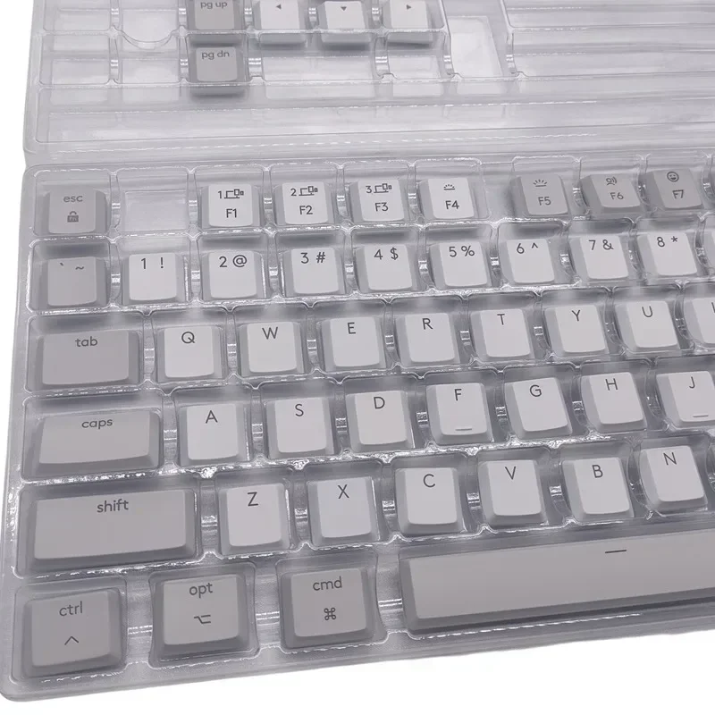 Полный набор колпачков для механической мини-клавиатуры Logitech MX Pearl White версии MAC