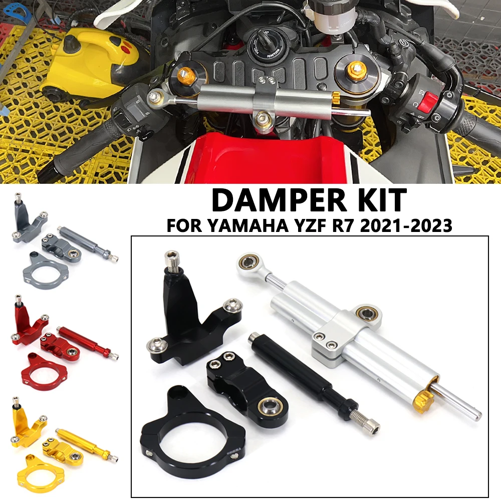 

Для мотоцикла Yamaha YZF R7 Yzf r7 YZFR7 2021 2022 2023 набор кронштейнов для рулевого демпфера стабилизатор линейные демпферы Монтажная опора